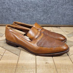 WiDE Allen Edmonds Men's SZ 14E Carlsbad Oxford Weave Brown Slip On Dress Loafer